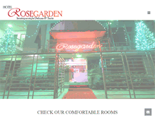 Tablet Screenshot of hotelrosegarden.com